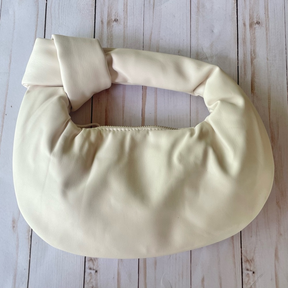 MELIE BIANCO Alexandra Cream Top Handle Handbag Classic Luxe Neutral Capsule